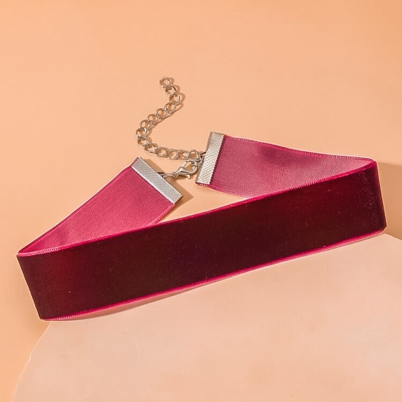 🔵𝟲𝟱%𝗢𝗙𝗙 𝗯𝘂𝗻𝗱𝗹𝗲𝘀 𝟯+🔵 NEW Wide Burgundy Velvet Choker - Picture 6 of 11